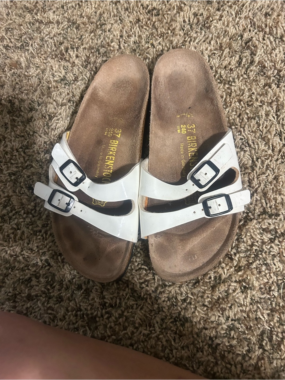 Birkenstock Kids White Double-Strap Buckle Sandals